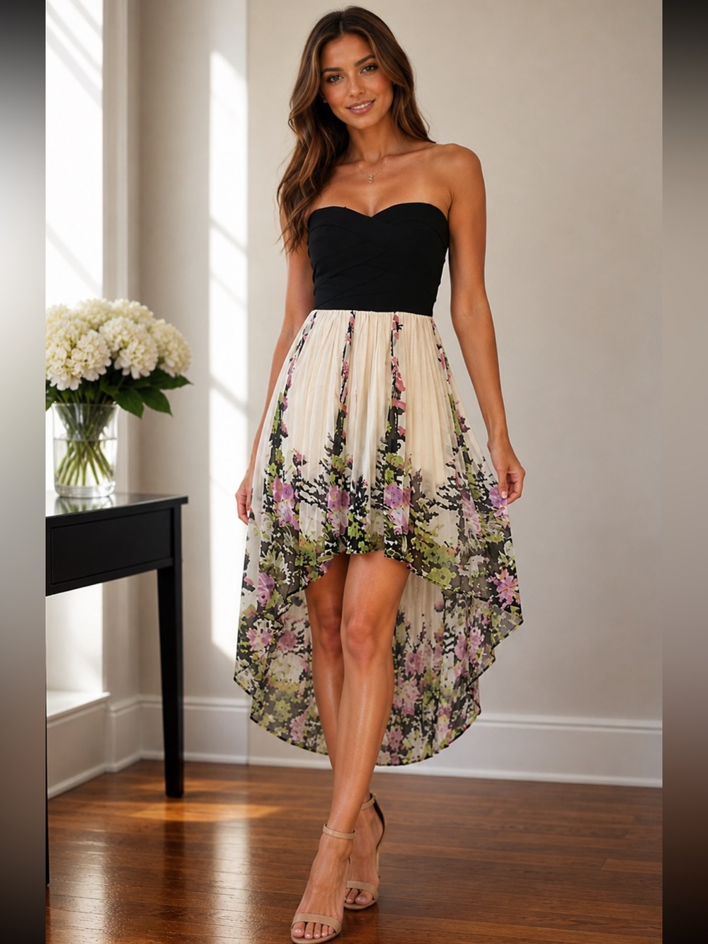 Sans Souci Strapless High Low Dress Size S